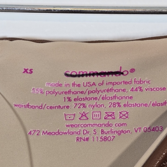 New Commando Faux Leather Raw Hem Flare Leggings Cocoa Brown XS - Picture 7 of 7